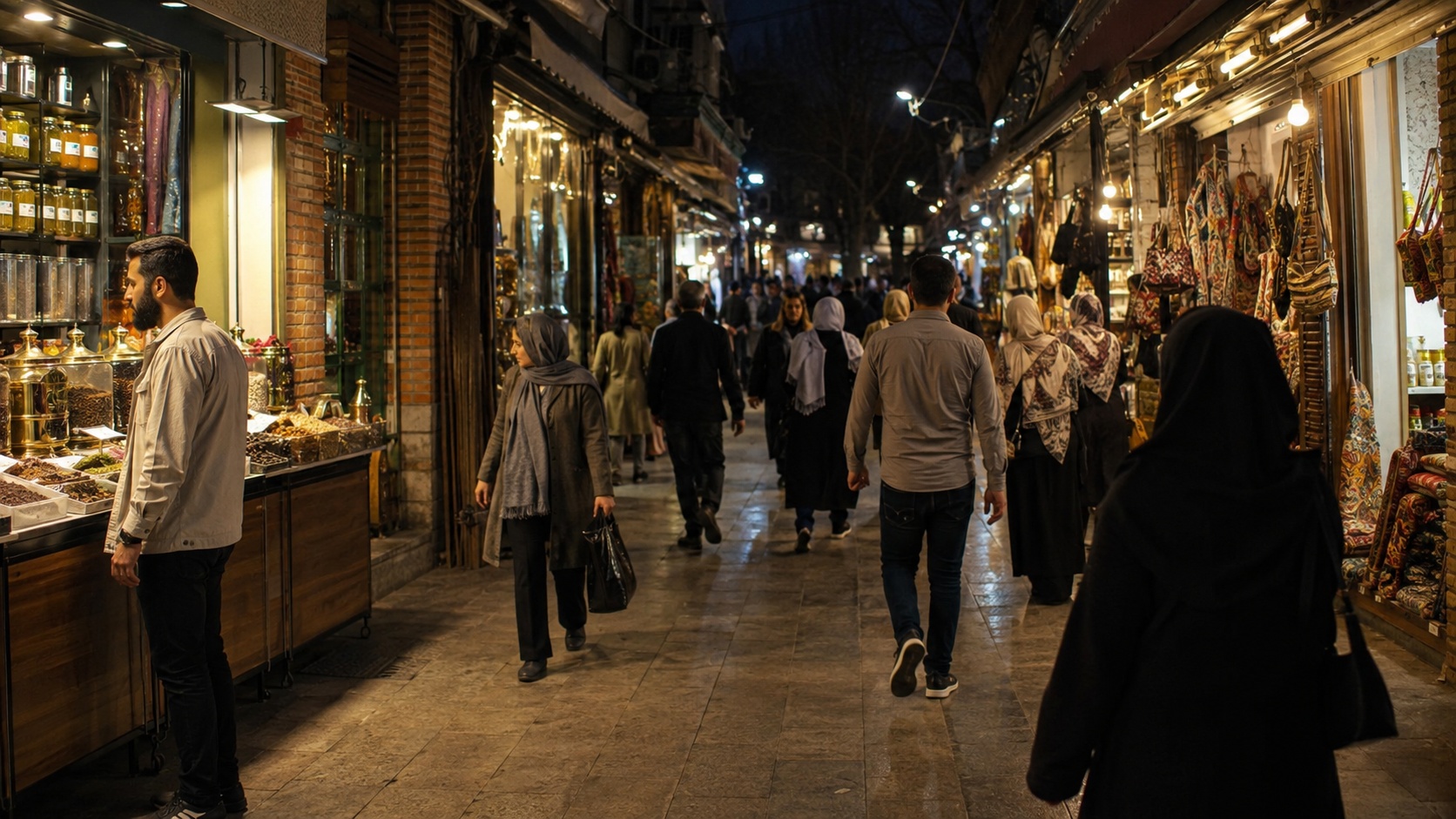 شب در بازار تجریش